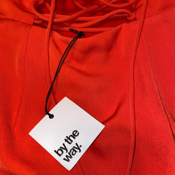 Clarissa Off The Shoulder Dress in Red - Picture 5 of 5